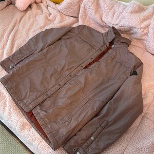 The North Face Rust Jacket with Snap Details